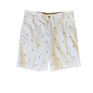 Izod Saltwater Chino Printed Anchor Sailor Shorts US Men's 36